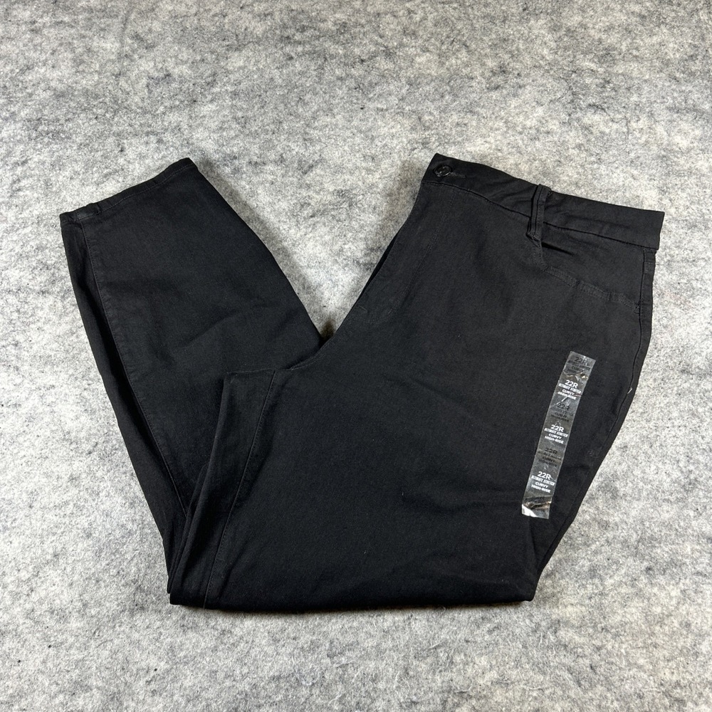 NWT Rue 21 Jeans Women's 22 Black Dark Wash Curvy High Rise Ultimate Stretch